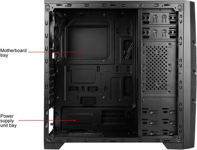 Alt view image 20 of 20 - Antec Gaming New Vision GX202 White Black SPCC & Plastic ATX Mid Tower Entry-Level Gaming Case