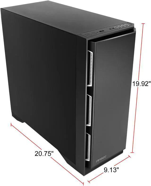 Alt view image 16 of 19 - Antec Performance Series P101 Silent Black 0.8mm SPCC ATX Mid Tower Case with 8 x 3.5" HDD / 2.5" SSD Removable Bays