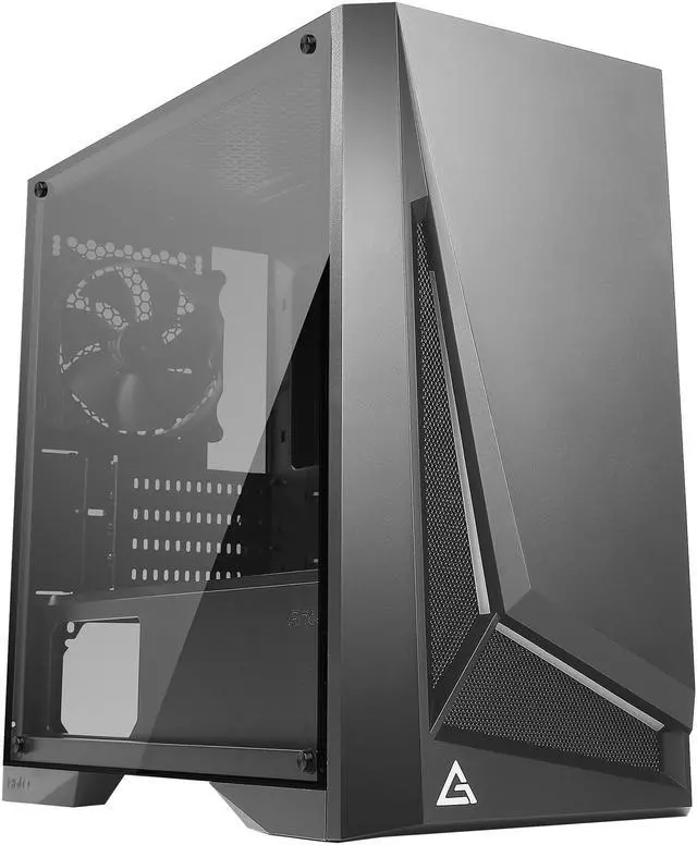 Alt view image 3 of 17 - Antec Dapper Dark Phantom DP301M Black Steel / ARGB Lighting / Tempered Glass Side Panel Compact Micro-ATX Gaming Case