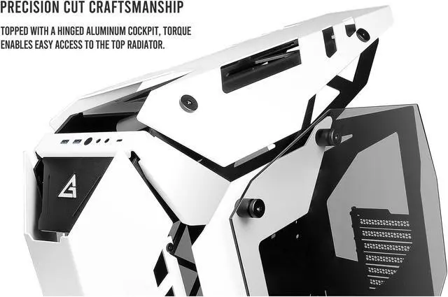 Alt view image 9 of 11 - Antec TORQUE White / Black Aluminum ATX Mid Tower Computer Case/ Winner of iF Design Award 2019