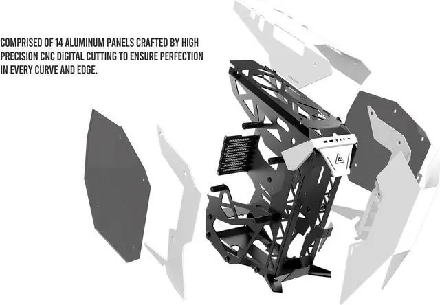 Alt view image 10 of 11 - Antec TORQUE White / Black Aluminum ATX Mid Tower Computer Case/ Winner of iF Design Award 2019