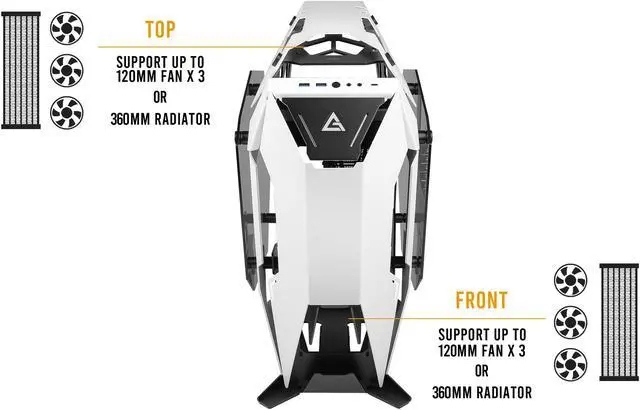 Alt view image 7 of 11 - Antec TORQUE White / Black Aluminum ATX Mid Tower Computer Case/ Winner of iF Design Award 2019