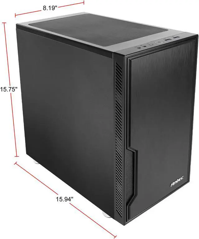 Alt view image 4 of 13 - Antec Value Solution Series VSK10 Highly Functional Micro-ATX Case, Support 4 x 140 mm Fan and 280 mm Radiator, 2 x USB3.0