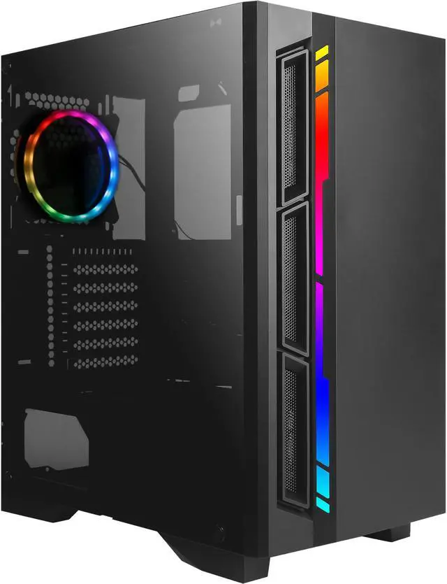 Main image of Antec NX Series NX400, Mid-Tower ATX Gaming Case, Tempered Glass Side Panel & LED Strip Front Panel, 360 mm Radiator Support, 1 x 120 mm ARGB Fan Included