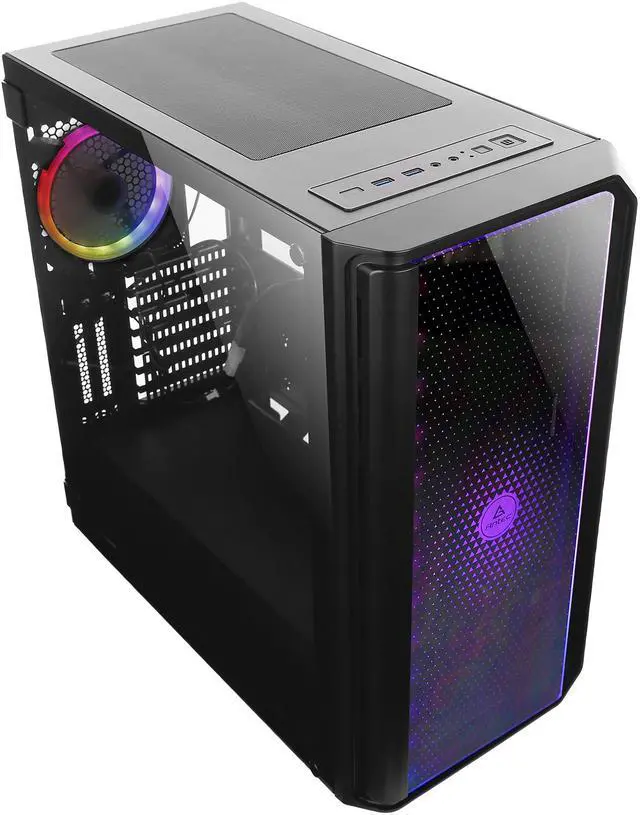 Alt view image 6 of 17 - Antec NX Series NX1000, Mid-Tower ATX Gaming Case, Front LED Light Effects, 3 x Tempered Glass Front & Side Panels, 360 mm Radiator Support, 1 x 120 mm ARGB Fan Included
