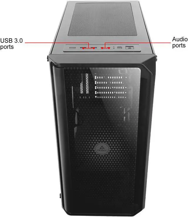 Alt view image 4 of 17 - Antec NX Series NX1000, Mid-Tower ATX Gaming Case, Front LED Light Effects, 3 x Tempered Glass Front & Side Panels, 360 mm Radiator Support, 1 x 120 mm ARGB Fan Included