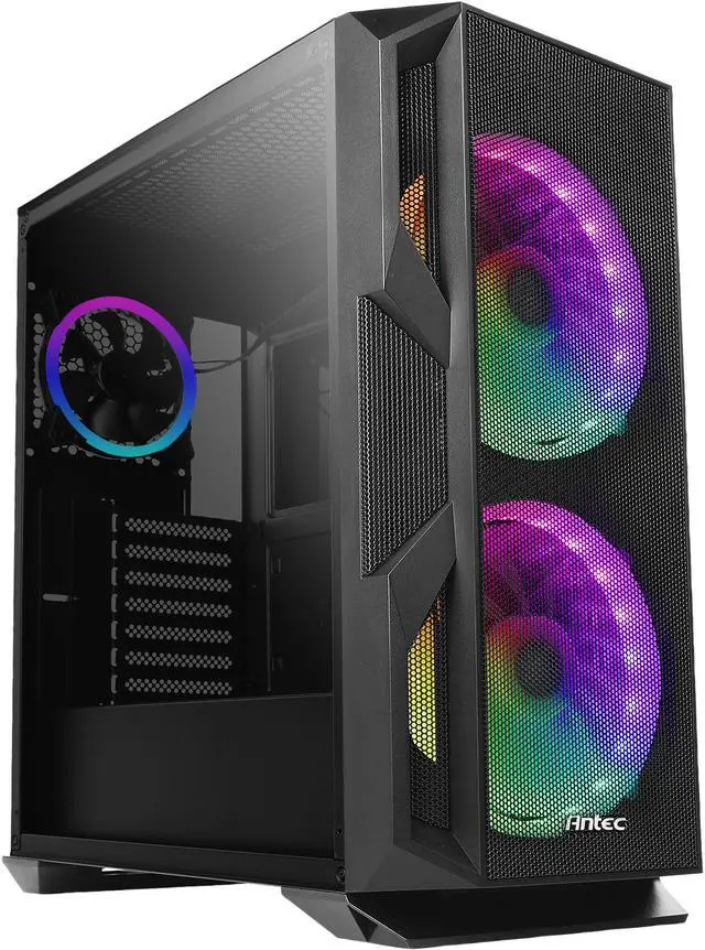 Main image of Antec NX Series NX800, Mid Tower E-ATX Gaming Case, Tempered Glass Side Panel, 360 & 280 mm Radiators Support, Built-In LED Controller, 2 x 200 mm ARGB Fans in Front & 1 x 120 mm ARGB Fan in Rear