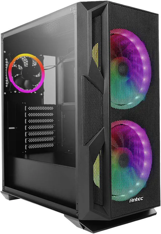 Alt view image 3 of 20 - Antec NX Series NX800, Mid Tower E-ATX Gaming Case, Tempered Glass Side Panel, 360 & 280 mm Radiators Support, Built-In LED Controller, 2 x 200 mm ARGB Fans in Front & 1 x 120 mm ARGB Fan in Rear