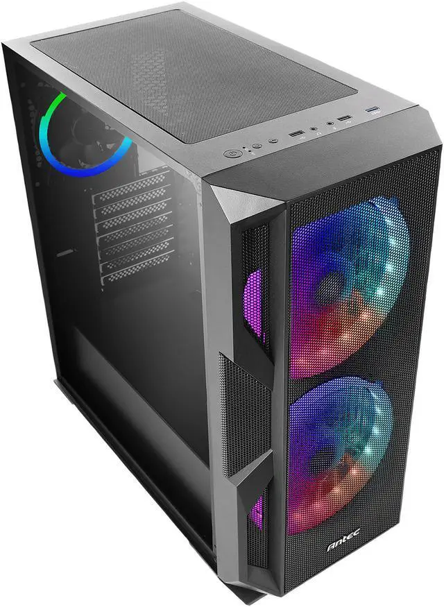 Alt view image 11 of 20 - Antec NX Series NX800, Mid Tower E-ATX Gaming Case, Tempered Glass Side Panel, 360 & 280 mm Radiators Support, Built-In LED Controller, 2 x 200 mm ARGB Fans in Front & 1 x 120 mm ARGB Fan in Rear