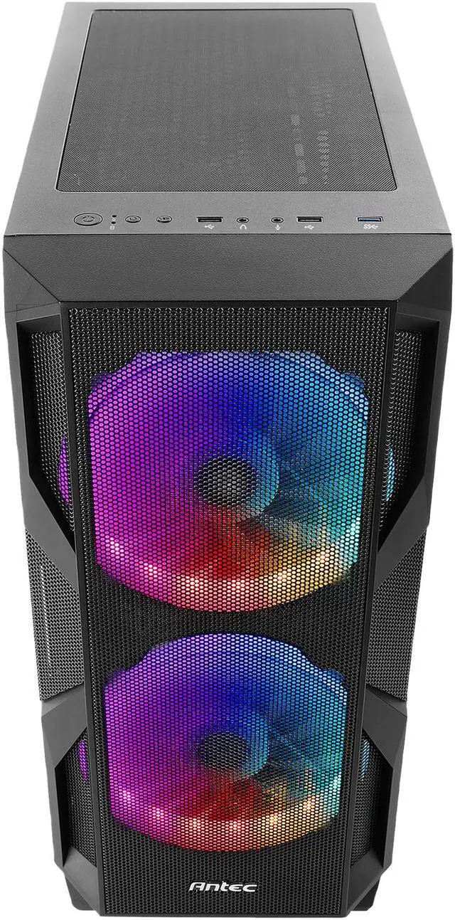 Alt view image 8 of 20 - Antec NX Series NX800, Mid Tower E-ATX Gaming Case, Tempered Glass Side Panel, 360 & 280 mm Radiators Support, Built-In LED Controller, 2 x 200 mm ARGB Fans in Front & 1 x 120 mm ARGB Fan in Rear