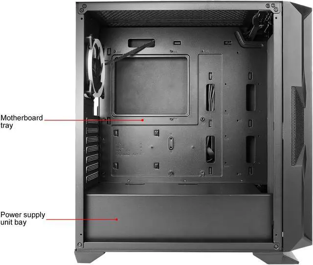Alt view image 15 of 20 - Antec NX Series NX800, Mid Tower E-ATX Gaming Case, Tempered Glass Side Panel, 360 & 280 mm Radiators Support, Built-In LED Controller, 2 x 200 mm ARGB Fans in Front & 1 x 120 mm ARGB Fan in Rear