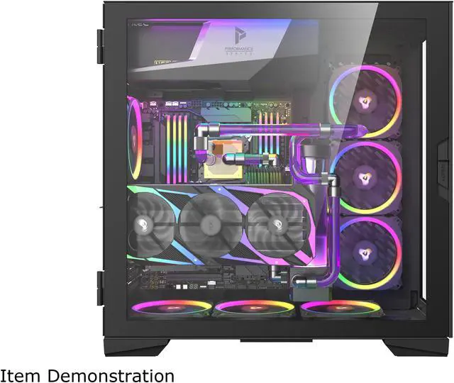 Alt view image 2 of 14 - Antec Performance Series P120 Crystal E-ATX Mid-Tower Case, Tempered Glass Front & Side Panels, Slide Button Design, Ready for 2 x 360 mm Radiators Simultaneously, Aluminum VGA Holder Included