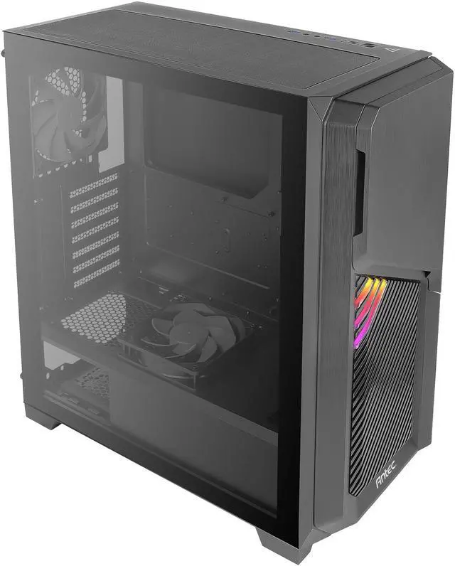 Alt view image 16 of 17 - Antec Dark League DP502 FLUX, Mid-Tower ATX Gaming Case, FLUX Platform, 5 x 120mm Fans Included, ARGB PWM Fans with Controller, 5.25" ODD Support, Tempered Glass Side Panel, Swing Open Front Panel