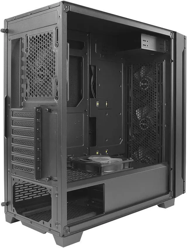 Alt view image 13 of 17 - Antec P10 FLUX, F-LUX Platform, 5 x 120mm Fans Included, Reversible & Swing-Open Front Panel, Air-Concentrating Filter, 5.25" ODD, Fan-Speed Control, Sound-Dampening Side Panels, Mid-Tower Silent Case