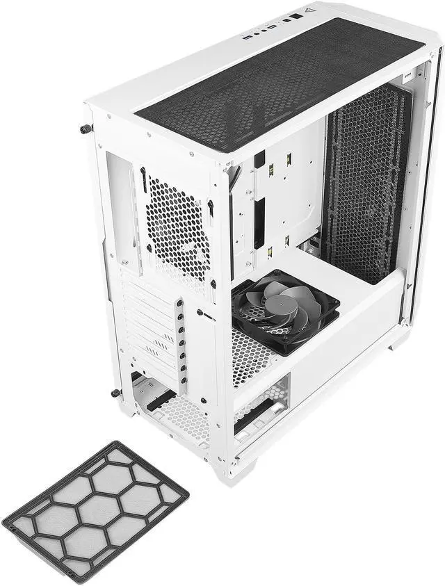 Alt view image 19 of 19 - Antec Dark League DP502 FLUX White, Mid-Tower ATX Gaming Case, FLUX Platform, 5 x 120mm Fans Included, PWM Fans with Controller, 5.25" ODD Support, Tempered Glass Side Panel, Swing Open Front Panel