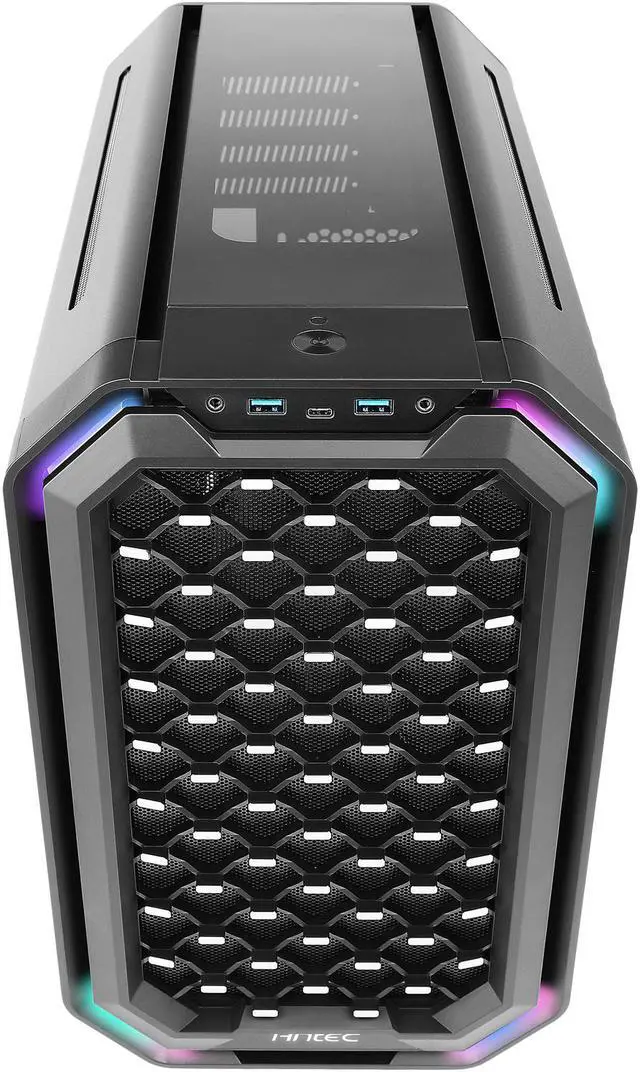 Alt view image 13 of 18 - Antec Dark Cube, Dual Front Panels Included, Slide-Open Case Structure, Build-In LED Lighting Bars, Top GPU Showcase, USB3.1 Type-C Ready, Aerospace Standard Aluminum Alloy ITX Case