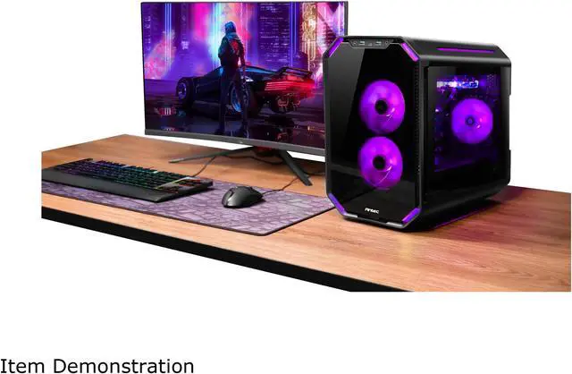 Alt view image 18 of 18 - Antec Dark Cube, Dual Front Panels Included, Slide-Open Case Structure, Build-In LED Lighting Bars, Top GPU Showcase, USB3.1 Type-C Ready, Aerospace Standard Aluminum Alloy ITX Case