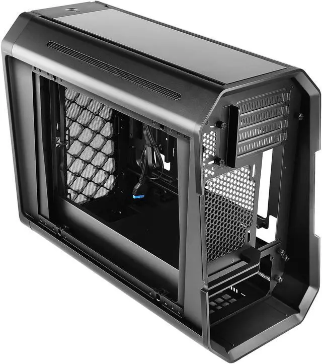 Alt view image 9 of 18 - Antec Dark Cube, Dual Front Panels Included, Slide-Open Case Structure, Build-In LED Lighting Bars, Top GPU Showcase, USB3.1 Type-C Ready, Aerospace Standard Aluminum Alloy ITX Case