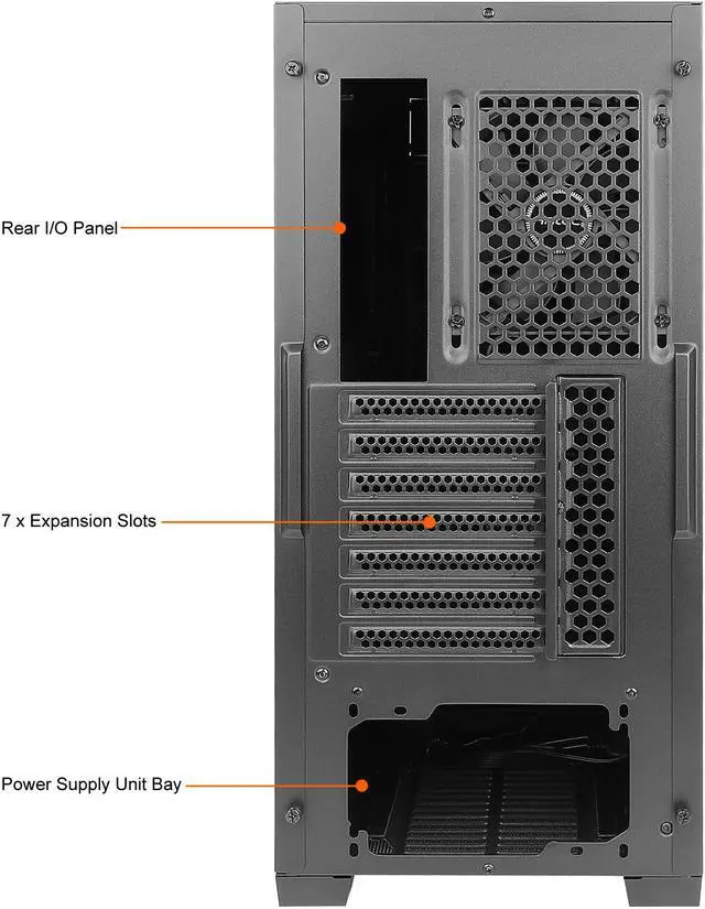 Alt view image 17 of 17 - Antec Performance Series P7 Neo, Enhanced Front Air Intakes, 3 x 120mm Fans Included, Sound-Dampening Side Panels, White LED Power Button, E-ATX Mid-Tower Silent Case