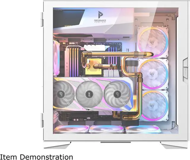 Alt view image 2 of 14 - Antec Performance Series P120 Crystal White, Aluminum VGA Holder Included, Slide Button Design, Tempered Glass Front & Side Panels, Ready for 2 x 360mm Radiators Simultaneously, E-ATX Mid-Tower Case