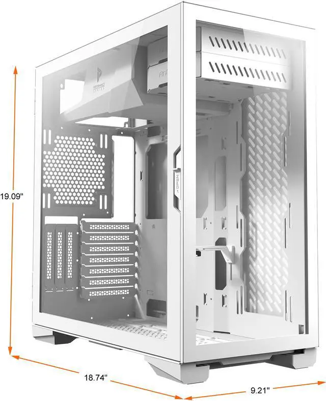 Alt view image 8 of 14 - Antec Performance Series P120 Crystal White, Aluminum VGA Holder Included, Slide Button Design, Tempered Glass Front & Side Panels, Ready for 2 x 360mm Radiators Simultaneously, E-ATX Mid-Tower Case