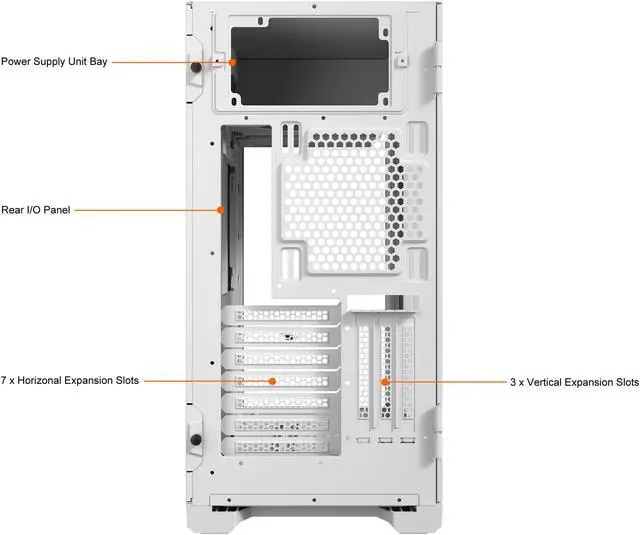 Alt view image 11 of 14 - Antec Performance Series P120 Crystal White, Aluminum VGA Holder Included, Slide Button Design, Tempered Glass Front & Side Panels, Ready for 2 x 360mm Radiators Simultaneously, E-ATX Mid-Tower Case