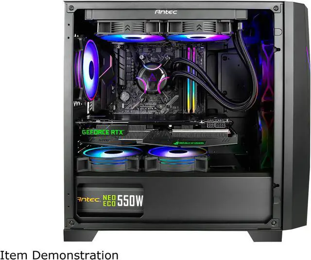 Alt view image 5 of 12 - Antec Constellation Series Draco 10 Mini-Tower M-ATX Gaming Case, Full-Sized GPU Compatibility, Massive Air Intakes, ARGB Lighting Bar & 6 x 120mm Fan Support