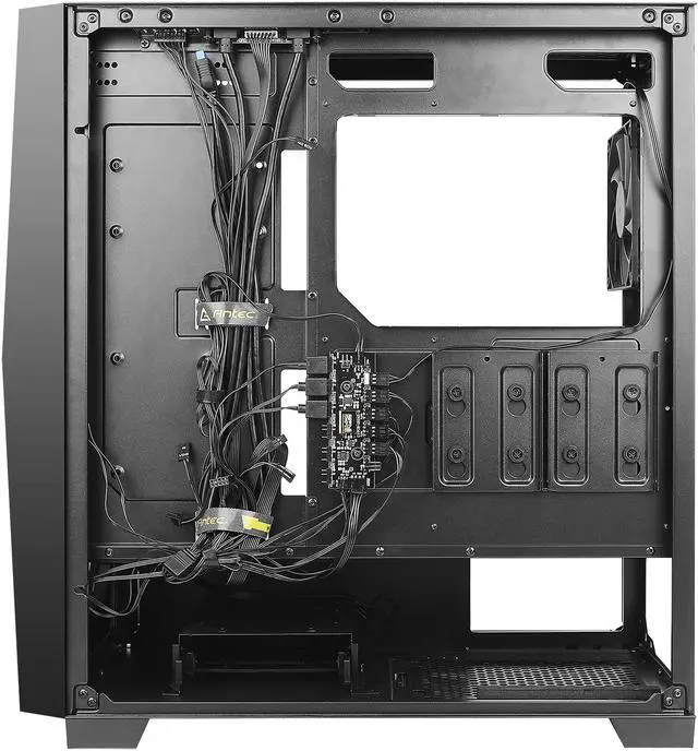 Alt view image 4 of 18 - Antec Dark League DF800 FLUX, 5 x 120 mm Fans Included, ARGB & PWM Fan Controller, Tempered Glass Side Panel, Geometrical Mesh Front, Mid-Tower ATX Gaming Case