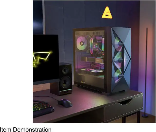 Alt view image 16 of 18 - Antec Dark League DF800 FLUX, 5 x 120 mm Fans Included, ARGB & PWM Fan Controller, Tempered Glass Side Panel, Geometrical Mesh Front, Mid-Tower ATX Gaming Case