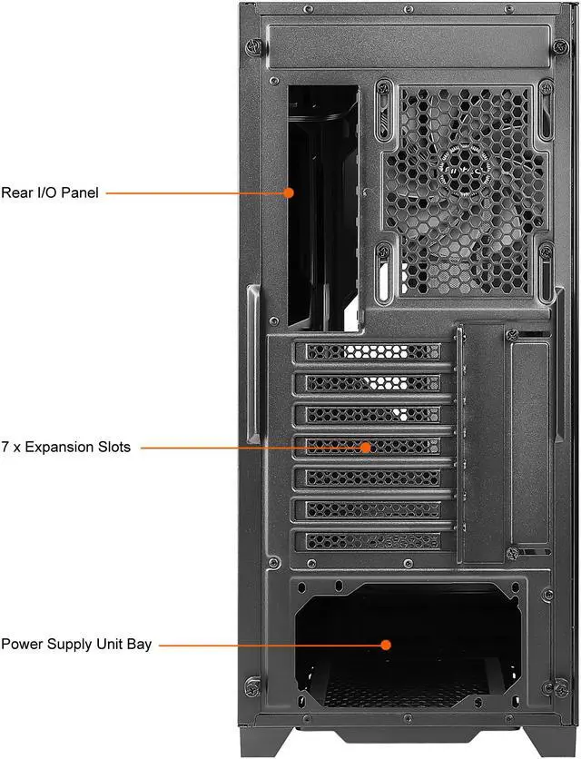 Alt view image 10 of 18 - Antec Dark League DF800 FLUX, 5 x 120 mm Fans Included, ARGB & PWM Fan Controller, Tempered Glass Side Panel, Geometrical Mesh Front, Mid-Tower ATX Gaming Case