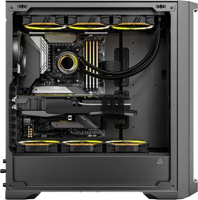 Alt view image 5 of 11 - Antec Performance 1 FT, RTX 40 Series GPU Support, Temp. Display, 4 x Storm T3 PWM Fans, Type-C Ready, Dual Tempered Glass Side Panels, Removable Top Fan/Radiator Bracket, Mesh Front Panel, Full-Tower E-ATX PC Case