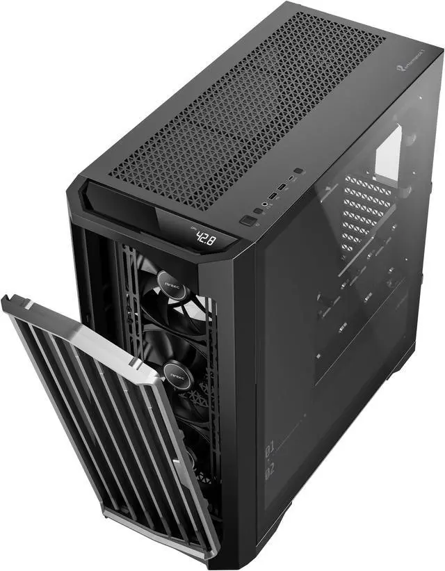 Alt view image 7 of 11 - Antec Performance 1 FT, RTX 40 Series GPU Support, Temp. Display, 4 x Storm T3 PWM Fans, Type-C Ready, Dual Tempered Glass Side Panels, Removable Top Fan/Radiator Bracket, Mesh Front Panel, Full-Tower E-ATX PC Case