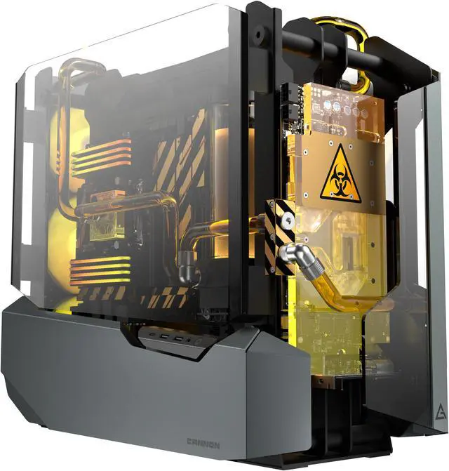 Alt view image 5 of 8 - Antec Supreme Series Cannon, 2 Individual Liquid Cooling Systems, GPU Front & Side Mount, 3 x 360mm Radiators, Type-C & USB3.0, Snap-in Side Panel, Full Tower E-ATX Gaming Case, Black