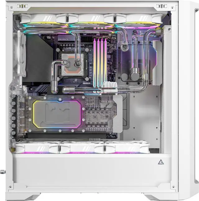 Alt view image 5 of 11 - Antec Performance 1 FT White, RTX 40 Series GPU Support, Temp. Display, 4 x Storm T3 PWM Fans, Type-C Ready, Dual Tempered Glass Side Panels, Mesh Front Panel, Full-Tower E-ATX PC Case