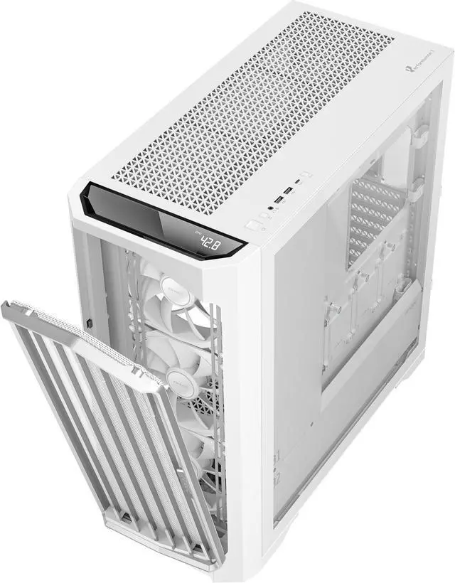 Alt view image 6 of 11 - Antec Performance 1 FT White, RTX 40 Series GPU Support, Temp. Display, 4 x Storm T3 PWM Fans, Type-C Ready, Dual Tempered Glass Side Panels, Mesh Front Panel, Full-Tower E-ATX PC Case