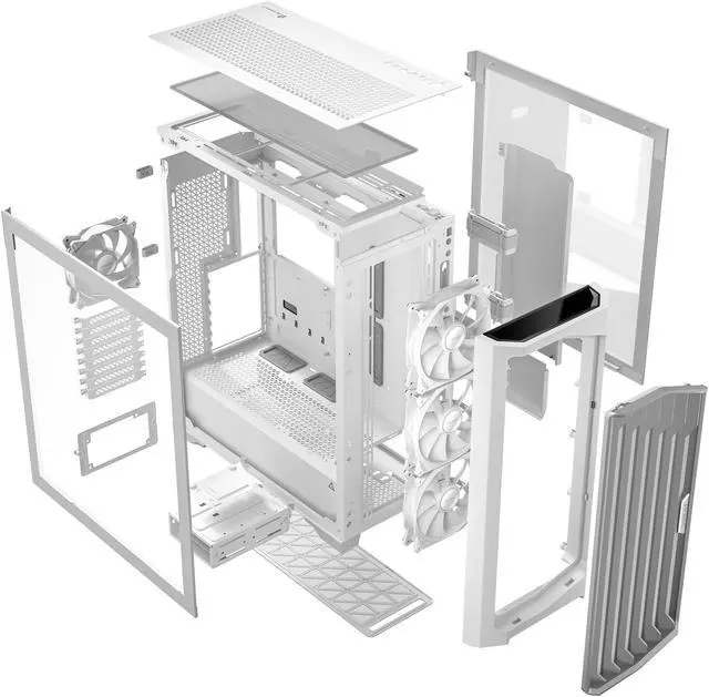 Alt view image 9 of 11 - Antec Performance 1 FT White, RTX 40 Series GPU Support, Temp. Display, 4 x Storm T3 PWM Fans, Type-C Ready, Dual Tempered Glass Side Panels, Mesh Front Panel, Full-Tower E-ATX PC Case