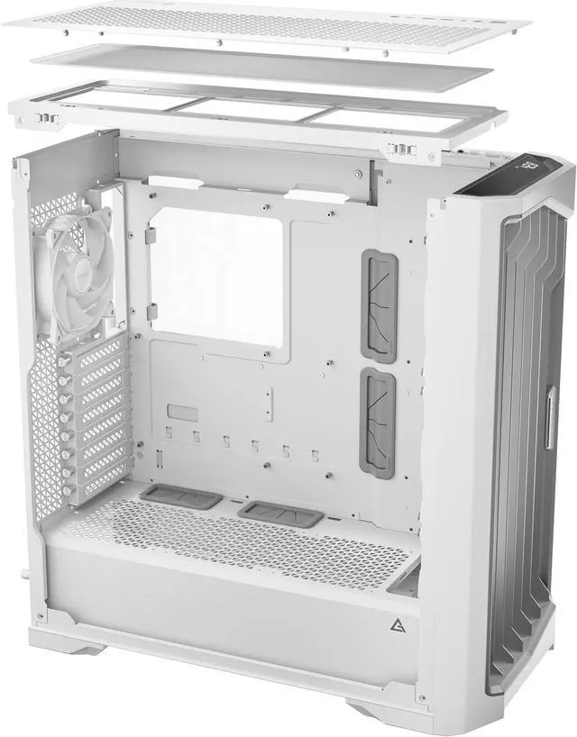 Alt view image 11 of 11 - Antec Performance 1 FT White, RTX 40 Series GPU Support, Temp. Display, 4 x Storm T3 PWM Fans, Type-C Ready, Dual Tempered Glass Side Panels, Mesh Front Panel, Full-Tower E-ATX PC Case