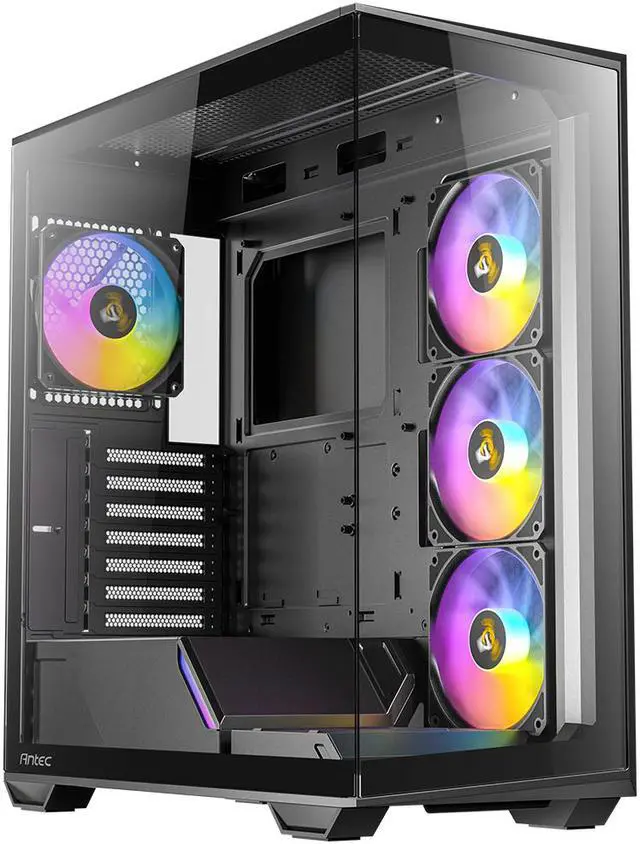 Alt view image 2 of 17 - Antec C3 ARGB, 3 x 120mm & 1 x 120mm ARGB PWM Fans Included, Up to 8 Fans Simultaneously, Type-C 3.2 Gen 2 port, Seamless Tempered Glass Front & Side Panels, 360mm Radiator Support, Mid-Tower ATX Case