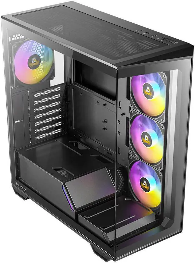 Alt view image 5 of 17 - Antec C3 ARGB, 3 x 120mm & 1 x 120mm ARGB PWM Fans Included, Up to 8 Fans Simultaneously, Type-C 3.2 Gen 2 port, Seamless Tempered Glass Front & Side Panels, 360mm Radiator Support, Mid-Tower ATX Case