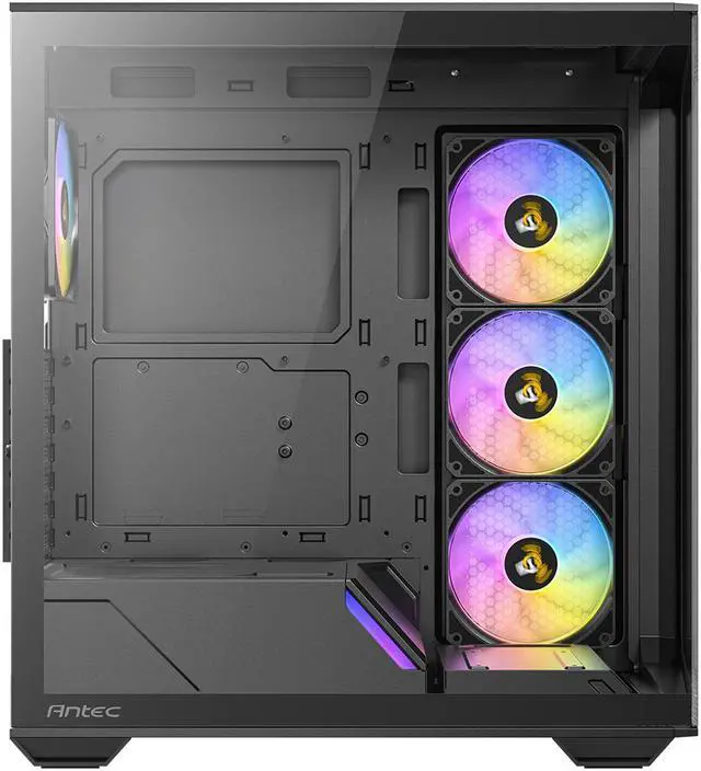 Alt view image 12 of 17 - Antec C3 ARGB, 3 x 120mm & 1 x 120mm ARGB PWM Fans Included, Up to 8 Fans Simultaneously, Type-C 3.2 Gen 2 port, Seamless Tempered Glass Front & Side Panels, 360mm Radiator Support, Mid-Tower ATX Case