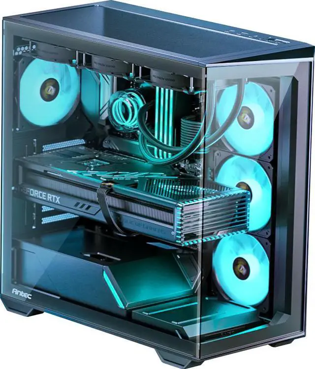 Alt view image 17 of 17 - Antec C3 ARGB, 3 x 120mm & 1 x 120mm ARGB PWM Fans Included, Up to 8 Fans Simultaneously, Type-C 3.2 Gen 2 port, Seamless Tempered Glass Front & Side Panels, 360mm Radiator Support, Mid-Tower ATX Case