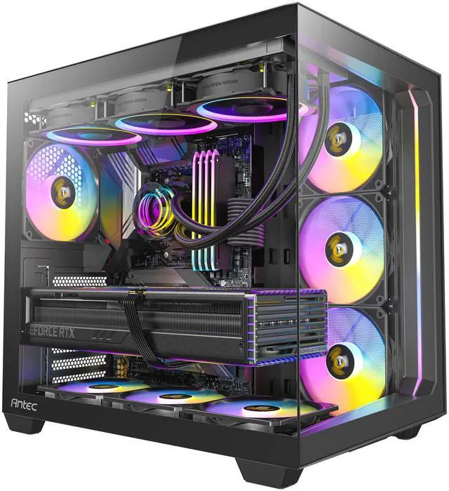 Main image of Antec C5 ARGB, 7 x 120mm ARGB PWM Fans Included, Up to 10 Fans Simultaneously, Type-C 3.2 Gen 2 port, Seamless Tempered Glass Front & Side Panels, 360mm Radiator Support, Mid-Tower ATX PC Case