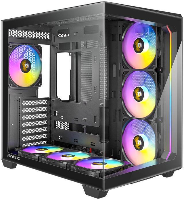 Alt view image 4 of 17 - Antec C5 ARGB, 7 x 120mm ARGB PWM Fans Included, Up to 10 Fans Simultaneously, Type-C 3.2 Gen 2 port, Seamless Tempered Glass Front & Side Panels, 360mm Radiator Support, Mid-Tower ATX PC Case