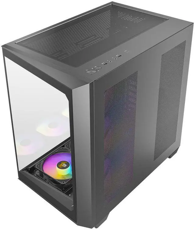 Alt view image 7 of 17 - Antec C5 ARGB, 7 x 120mm ARGB PWM Fans Included, Up to 10 Fans Simultaneously, Type-C 3.2 Gen 2 port, Seamless Tempered Glass Front & Side Panels, 360mm Radiator Support, Mid-Tower ATX PC Case