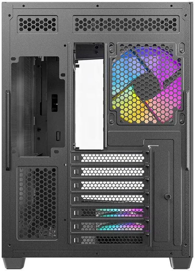 Alt view image 16 of 17 - Antec C5 ARGB, 7 x 120mm ARGB PWM Fans Included, Up to 10 Fans Simultaneously, Type-C 3.2 Gen 2 port, Seamless Tempered Glass Front & Side Panels, 360mm Radiator Support, Mid-Tower ATX PC Case