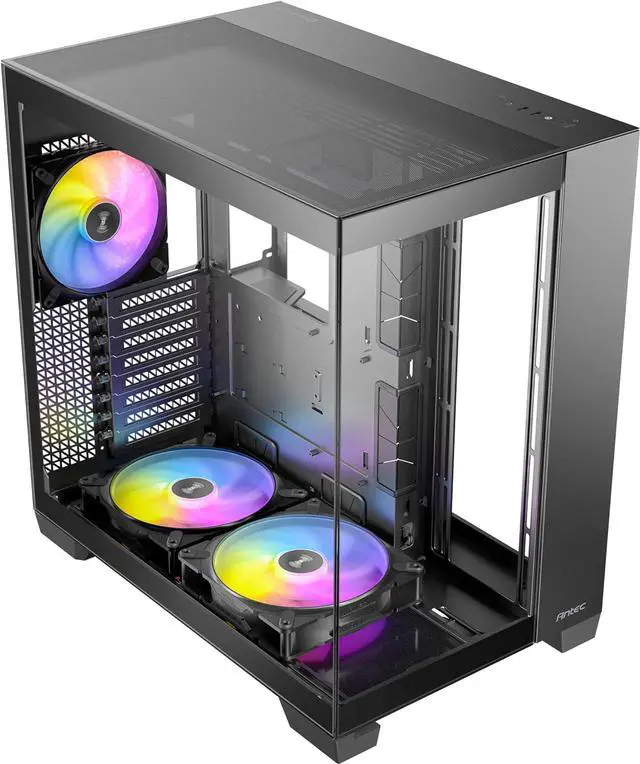 Alt view image 4 of 13 - Antec C8 ARGB, 2x TQR 160mm & 1x TQ 140mm ARGB PWM Fans Included, Dual-chamber Layout, Type-C, 360mm Radiator Support, Seamless TG Front & Side Panels, RTX 40 compatible, Full-Tower E-ATX PC Case