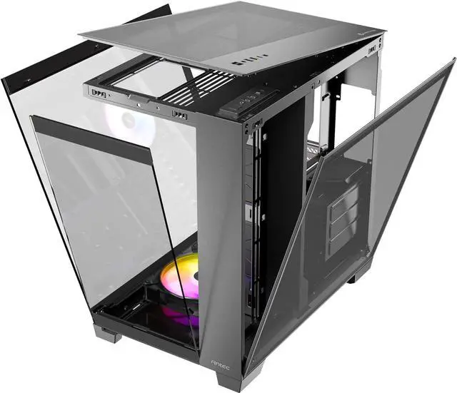 Alt view image 10 of 13 - Antec C8 ARGB, 2x TQR 160mm & 1x TQ 140mm ARGB PWM Fans Included, Dual-chamber Layout, Type-C, 360mm Radiator Support, Seamless TG Front & Side Panels, RTX 40 compatible, Full-Tower E-ATX PC Case