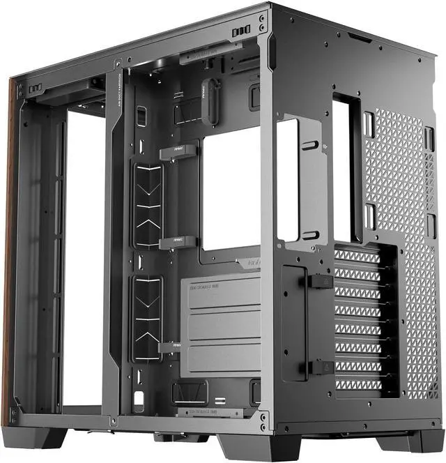 Alt view image 2 of 20 - Antec C8 Wood, Fans not Included, Wooden Front Panel, Dual-chamber Layout, Type-C, 360mm Radiator Support, Seamless TG Front & Side Panels, RTX 40 compatible, Full-Tower E-ATX PC Case