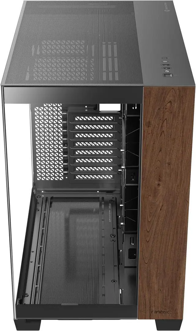 Alt view image 12 of 20 - Antec C8 Wood, Fans not Included, Wooden Front Panel, Dual-chamber Layout, Type-C, 360mm Radiator Support, Seamless TG Front & Side Panels, RTX 40 compatible, Full-Tower E-ATX PC Case