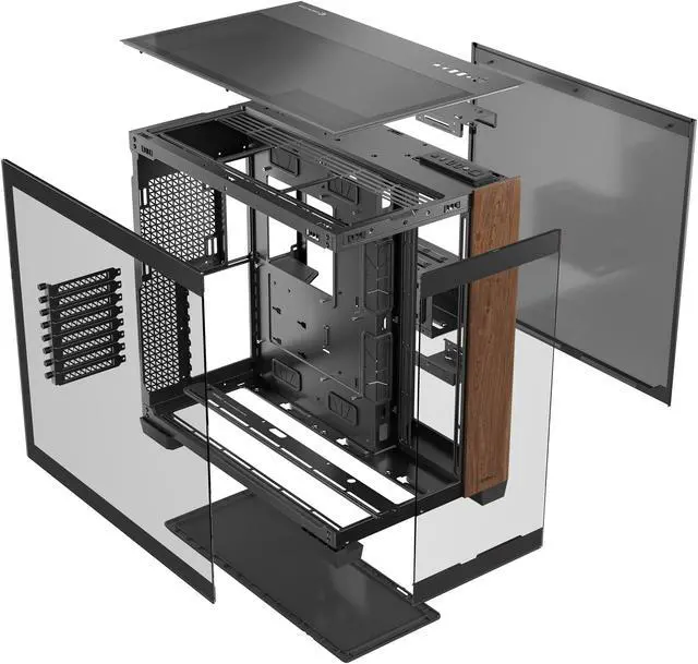 Alt view image 15 of 20 - Antec C8 Wood, Fans not Included, Wooden Front Panel, Dual-chamber Layout, Type-C, 360mm Radiator Support, Seamless TG Front & Side Panels, RTX 40 compatible, Full-Tower E-ATX PC Case
